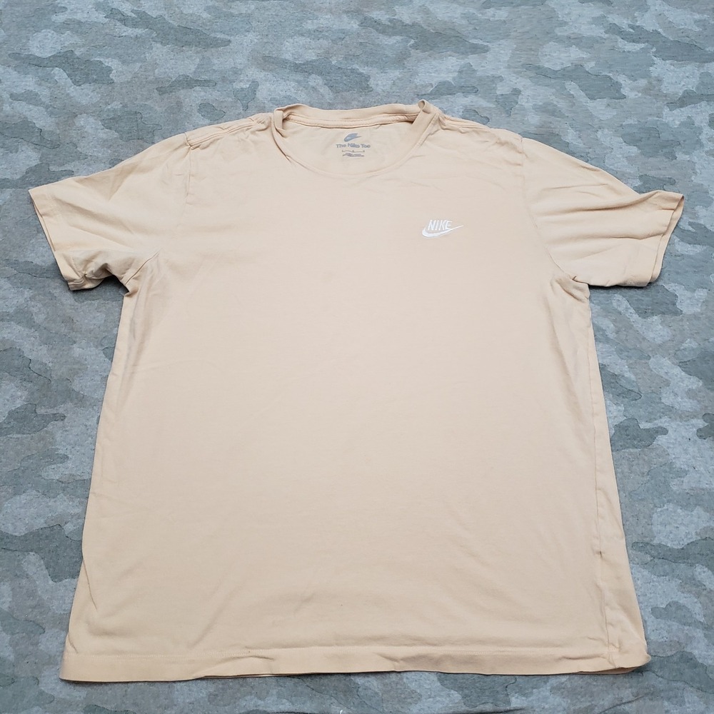 Nike Shirt Mens Large Orange Short Sleeve Embroidered Logo